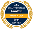 Quality Business Awards 2024 winner badge for Affordalock York