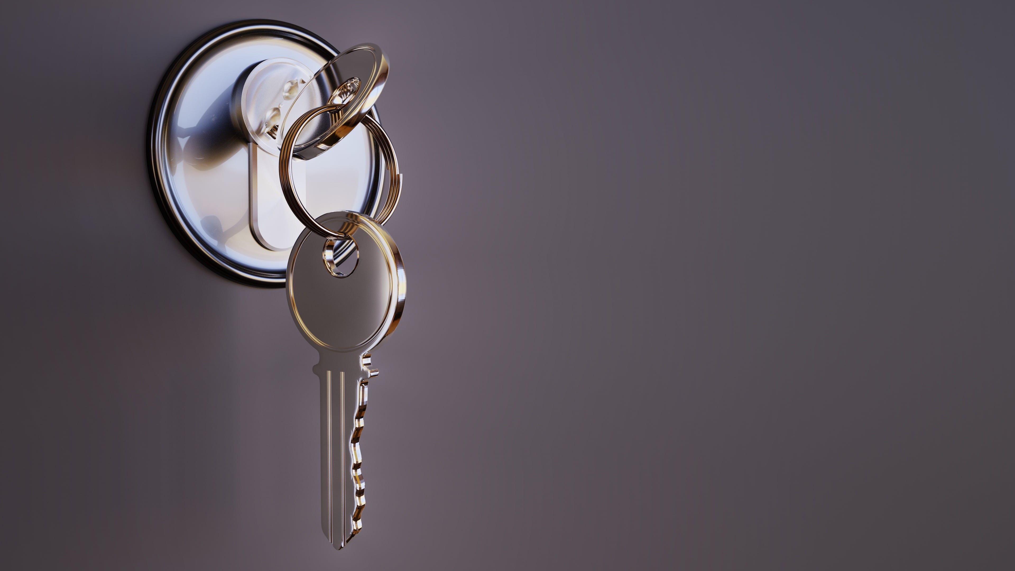 Key stuck in a door lock
